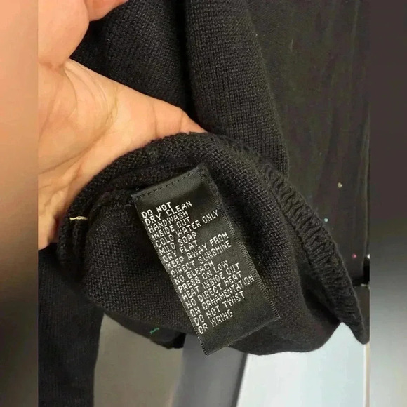 Vintage Michael Simon Cardigan Christmas Trees Embellished sweater Size Medium - Picture 10 of 12